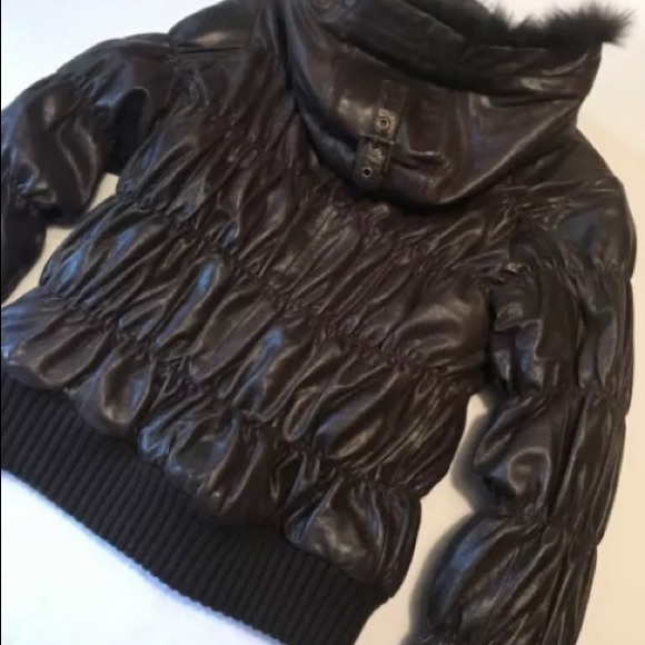 UGG brown leather jacket - Picture 3 of 3